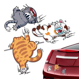 Cat Car Stickers and Decals | Cat Decorative Car Stickers | Cat Decorative Car Sticker, Multifunctional Scratch Cover for Truck, Motorcycle, Window,