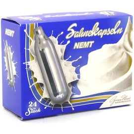 NEMT Pack of 24 N2O Cream Capsules, Suitable For All Standard Cream Makers, Cream Dispenser Cream Whipper Chargers