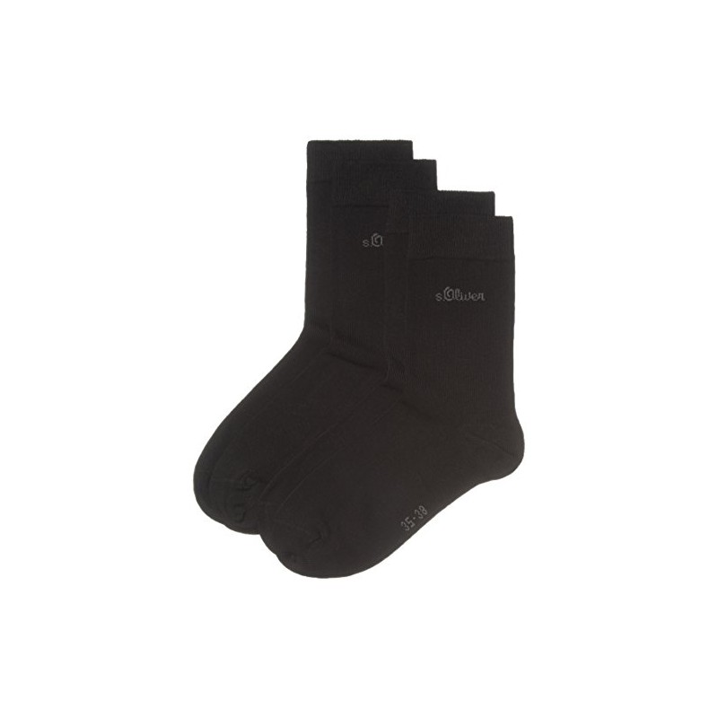 s.Oliver Women's S20002 Socks, Black (05 Black), 2.5/5