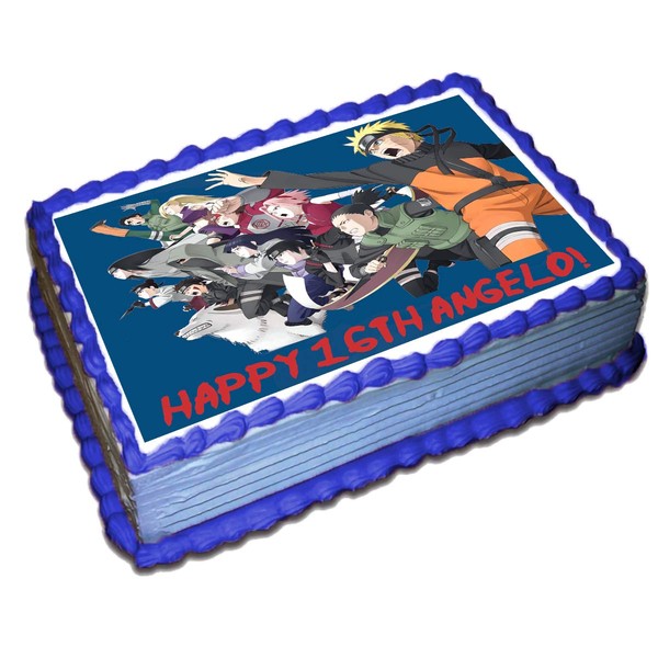 Naruto Team Personalized Cake Toppers Icing Sugar Paper 1/4 8.5 x 11.5 Inches Sheet Edible Frosting Photo Birthday Cake Topper (Best Quality Printing)