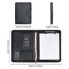 Colexy A4 Writing Case, Leather Conference Folder with Calculator, Waterproof