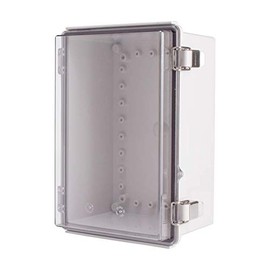 BC-ATP-192814, Plastic Enclosure, ABS Gray Body & PC Clear Cover, P Type for Molded Hinge & Stainless Steel Latch, W7.48 x L11.02 x D5.51" Size, IP67