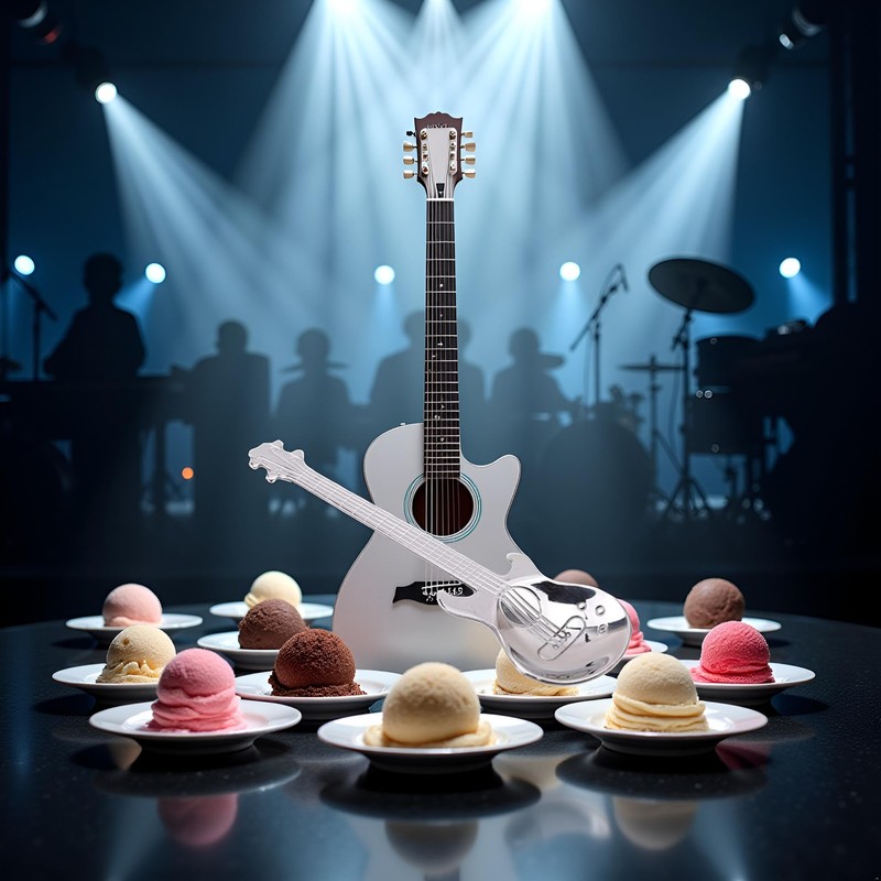 Funny Guitar Shaped Coffee Teaspoons Stainless Steel Musical Dessert Spoons