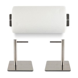 EHOMEA2Z Magnetic Paper Towel Holder Stainless Steel Heavy Duty Steel Refrigerator Kitchen Fridge Bar Grill BBQ RV (Stainless Steel, 1)