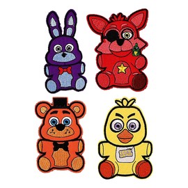 Five Nights Horror at Freddy's Set of 4 Embroidered Patches