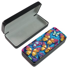 DCIDBEI Diamond Painting Augenbox Brillenetui-Schlitze Sonnenbrillen Handy Schmuck Eyees Organizer Box Sonnenbrillenfall Brillenschachtel Diamant Painting Bilder Sonnenbrillenetui Schmetterling