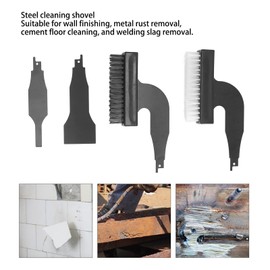 Rust Removing Brush Shovel, Wire Nylon Reciprocating Saw Blade Brush Shovel Rust Tool for Tile Grout