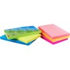 4A Sticky Notes,3 x 5 Inches,Neon Assorted,Lined,Self-Stick Notes,100 Sheets/Pad,6 Pads/Pack,4A