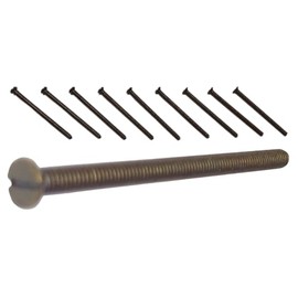 Antique Brass Flat Slotted Countersunk Head Screws, M3.5 x 50mm. (10)