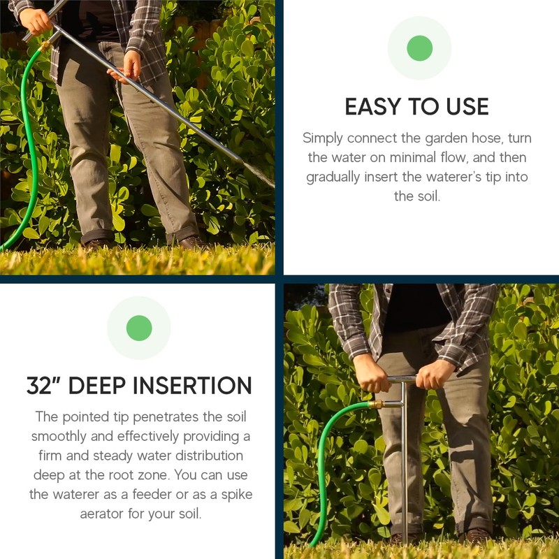 Varomorus Stainless Steel Deep Root Feeder for Tree Watering Spike