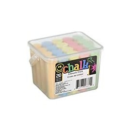 Chalk Sidewalk Chalk 20 Count- 5 colors (4 Pack)