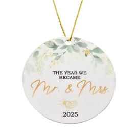 Wedding Gifts for Couples 2025 Newlywed Present for Bride Groom, Mr and Mrs Presents Acrylic Ornament, Marriage Ornaments Present for Him Her Bridal Shower Party Decorations