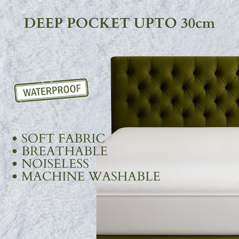 House 22 Terry Towel Waterproof Mattress Protector – King Size