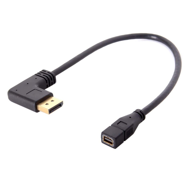 JSER Left Angled DP DisplayPort 90 Degree to Mini DP