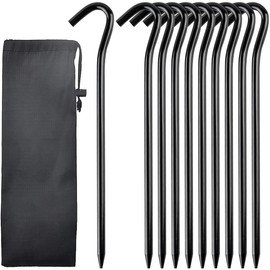 LATRAT Pack of 10 Tent Pegs 18 cm Tent Pegs Metal Aluminium Camping Pegs for Tent Pegs Stable Sand Pegs Garden Stakes Nails Ideal for Camping Tent