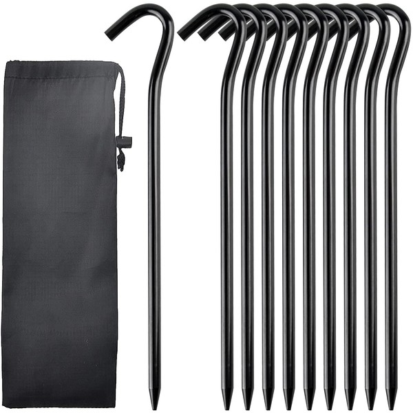 LATRAT Pack of 10 Tent Pegs 18 cm Tent Pegs