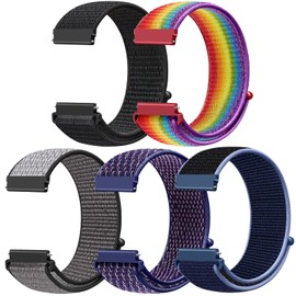AVOD Nylon Loop Quick Release Watch Bands - Choice of Width - 18mm 19mm 20mm 22mm 24mm, Nylon Sport Loop Adjustable Breathable Watch Bands Replacement Strap for Women Men