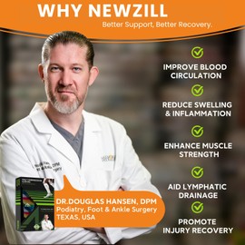 NEWZILL Calf Compression Sleeve for Men & Women | Footless Compression Socks for Shin Splint Relief, Varicose Veins | Leg Sleeve for Running, Travel, Nursing, Fitness (White/Pink/Green 3Pairs S/M)