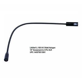Littlite 18X-HI 18 inch High Intensity Gooseneck Lamp with 3-Pin XLR Connector