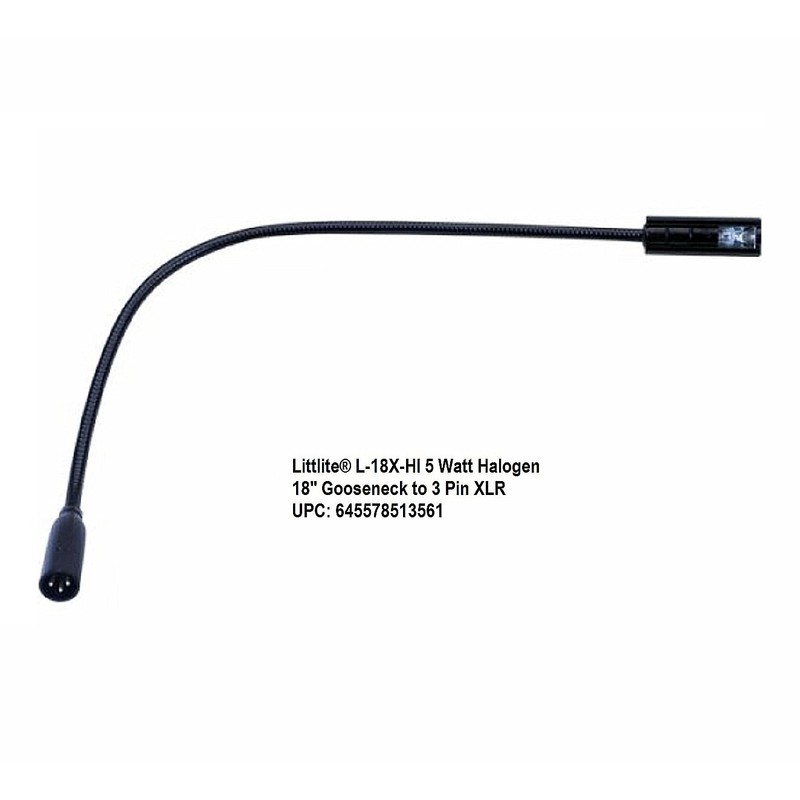 Littlite 18X-HI 18 inch High Intensity Gooseneck Lamp with 3-Pin