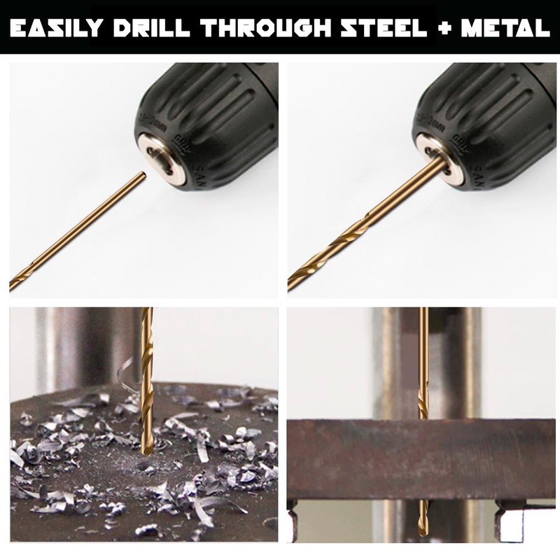 Narwhal 9/16 Inch Cobalt Drill Bits (3 Pack - Industrial
