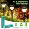 PTIJPOW AA 3.2V LiFePo4 650mAh Solar Battery, AA 3.2V Lithium