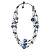 AeraVida Boho Summer Blue Shell Triple Layer Simulated Blue Quartz