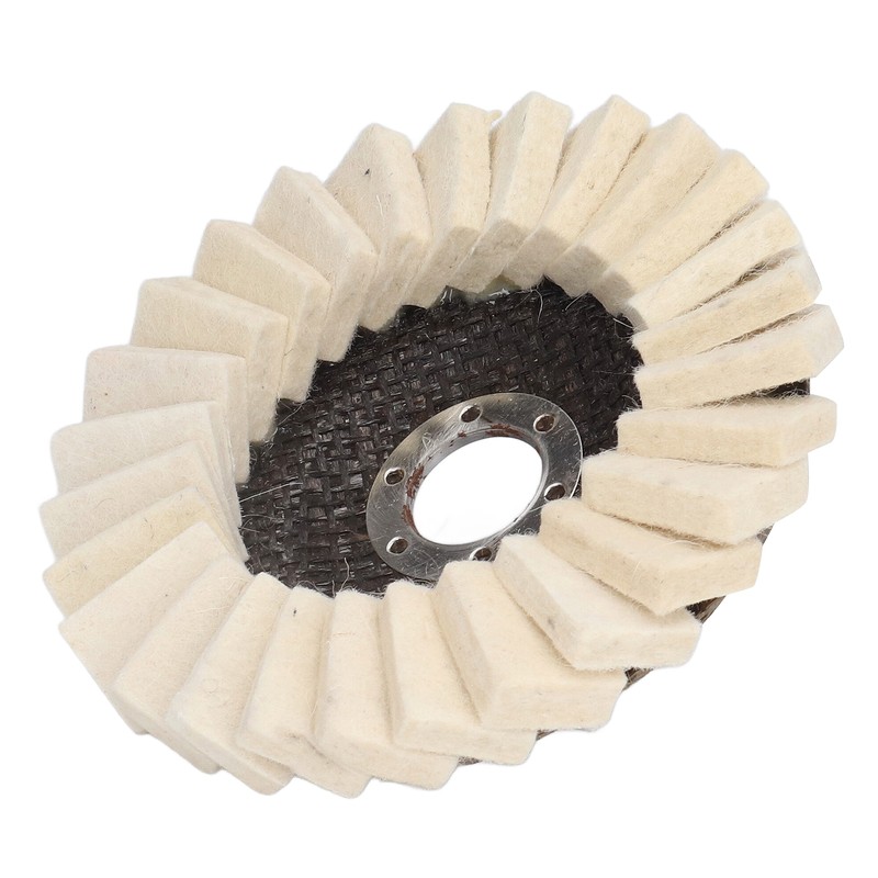 2Pcs 5in Grinding Disc Wave Shape Wool Felt Polishing Wheel