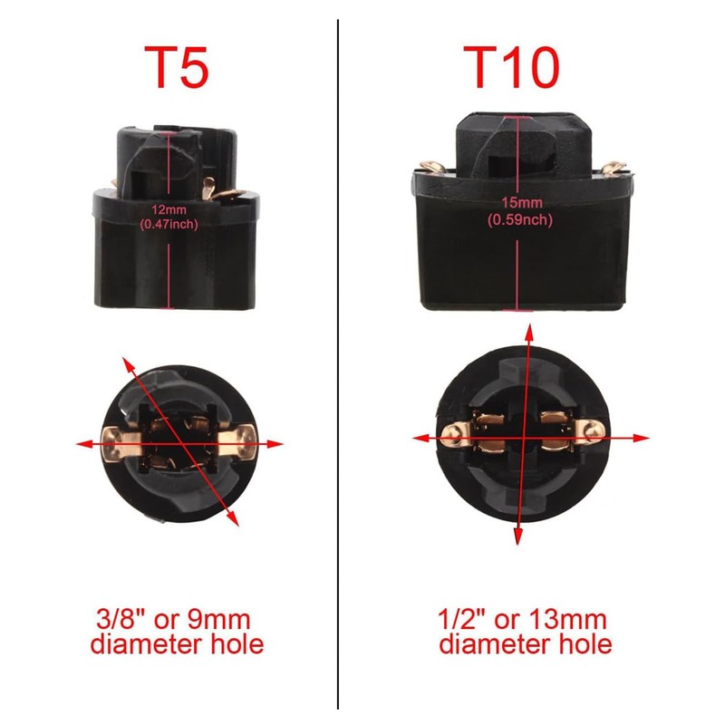 ALOPEE T10 Twist Lock Socket 194 168 Wedge Base Holder