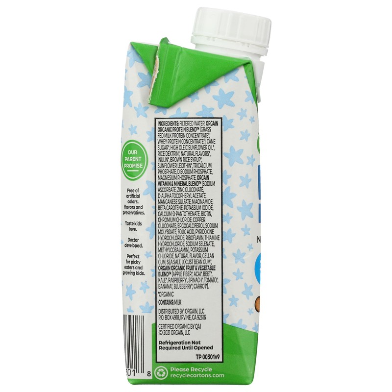 Orgain, Nutri Shake Healthy Kids Vanilla Organic, 8.25 Fl Oz