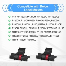 12 Pack IR40T Compatible Ribbon Calculator Ink Roller Replacement for IR-40T CP-13 NR-42 Black & Red CP13 MP-12D for Casio hr-100tm Ink,Sharp EL-1750V, EL-1801V,HR-100TM,HR-170RC Printer(12 Pack)