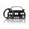 BlackStuff Carbon Fibre Keyring Compatible with M3 E30 BS-146, Black