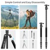 Jishane 62" Carbon Fiber Camera Tripod, Professional Camera Stand Monopod