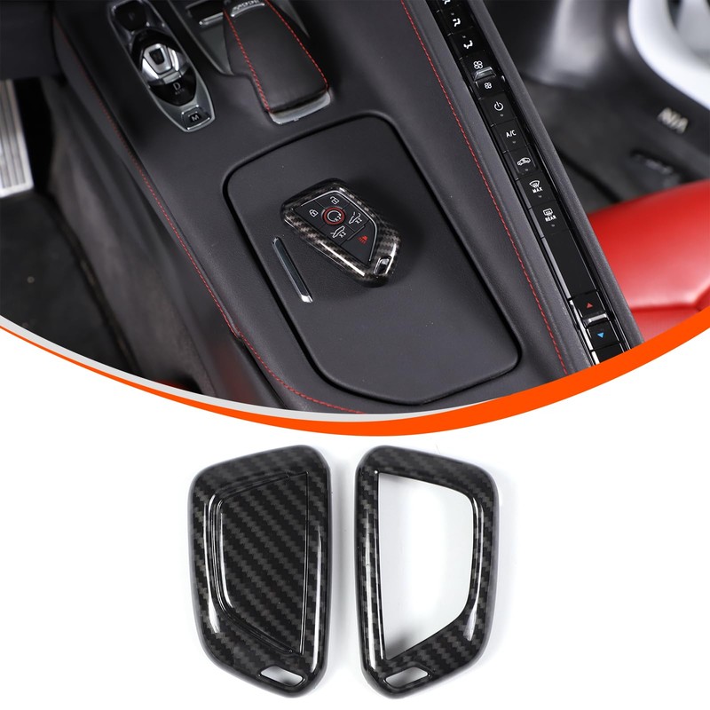 Suetlcoity Key Fob Shell Cover Compatible with Corvette C8 2020-2024