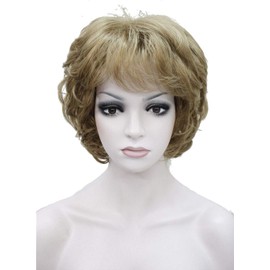 Wiginway Ladies Wigs Short Wavy Bob Wigs For Women Synthetic Capless Full Wig 9 Colors