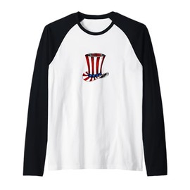 Uncle Sam Hat - Presidents Day - Vote Presidential Election Raglan Baseball Tee