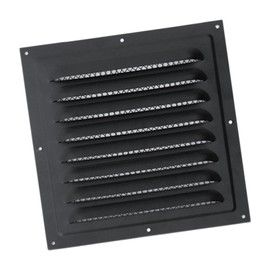 Milageto Air Vent Louver Cover Ventilation Grille Intensive Grid Cabinet Door with Guard Screen Air Return Grill for Shed House Van, Black