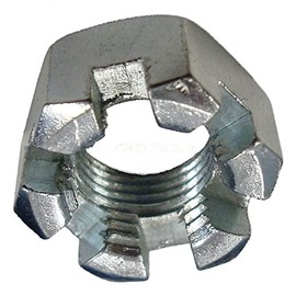 (Qty 10pcs) Versatile 5/8-18 Slotted Hex Nut Zinc Plated 5/8 x 18 Fine Thread Multi-Purpose Comprehensive Hardware Fastener Assortment Kit Cit06239Riv