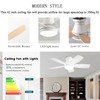 JSAITEE Ceiling Fans with Lights, 42 Inch Low Profile Ceiling