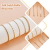 AHANDMAKER 5Pcs 14K Gold Plated Anklet Bracelets Layered Multi-strand Ankle