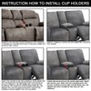 ULTICOR Reclining Love Seat with Middle Console Slipcover, 8-Piece Yarn