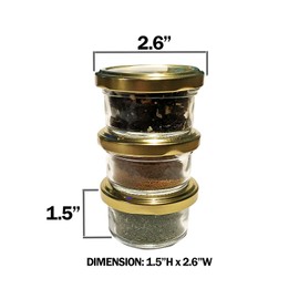 Caviar Line Small Mini Glass Jars With Tin Lids - 24 pack x 2 oz – All Purpose Empty Storage Jars
