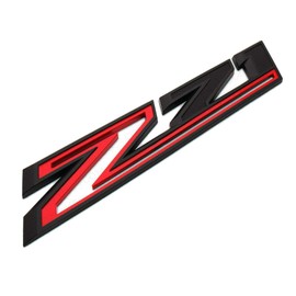 2 calcomanías de tamaño grande Z71 de 11.5 pulgadas con emblemas 3D para guardabarros del lado del pasajero de repuesto para Silverado 1500 2500 3500 HD 2019-2021 (negro rojo))