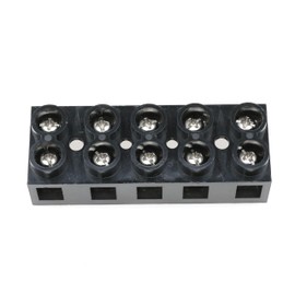 Meuey Lyot 500V 60A 5 Position Double Row Screw Terminal Block Terminal Strip Electrical Terminal Block Double Row Electrical Barrier Terminal Panels -1pcs