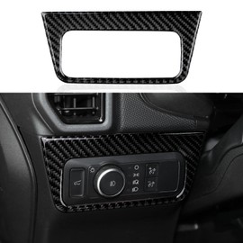 Dash Headlight Switch Panel Trim Carbon Fiber Sticker Cover Accessories for 2021-2024 Ford Bronco Sport / 2020-2024 Explorer Interior