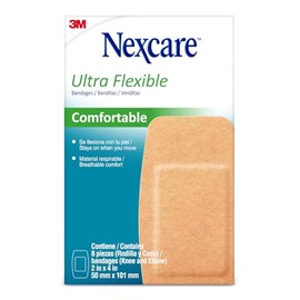 3M Nexcare Venditas Confortables Codo y Rodilla Protección 360°, Color Piel, 50 mm x 101 mm, 8 piezas