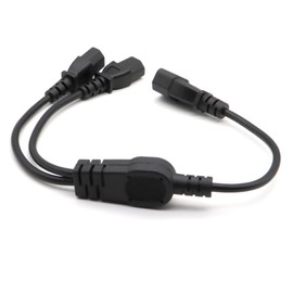 Strhowill 0.3M/1FT IEC 320 C14 to C13 Extension Power Cable, 10A 250V UPS PSU Extension Cable,Heavy Duty Male to Female Kettle Lead for PC, Server, Monitor