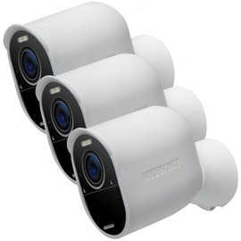 Silicone Skin Case Cover Offers Sun Glare UV Weather Protection Camouflage Disguise Compatible with Arlo Ultra & Ultra 2 & Pro 3 & Pro 4 - White (3 Pack)