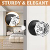 Orger 2 Pack Glass Door Knobs with Flat Black Rosette,