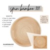 HABITAAS Spun Bamboo Round Serving Tray, Sage, 13.75 Inches